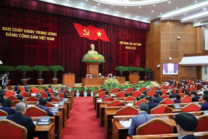 Bế mạc Hội nghị Trung ương 9, thống nhất cao phương án kiện toàn Chủ tịch nước, Chủ tịch Quốc hội- Ảnh 1. Quang cảnh hội nghị - Ảnh: NHẬT BẮC